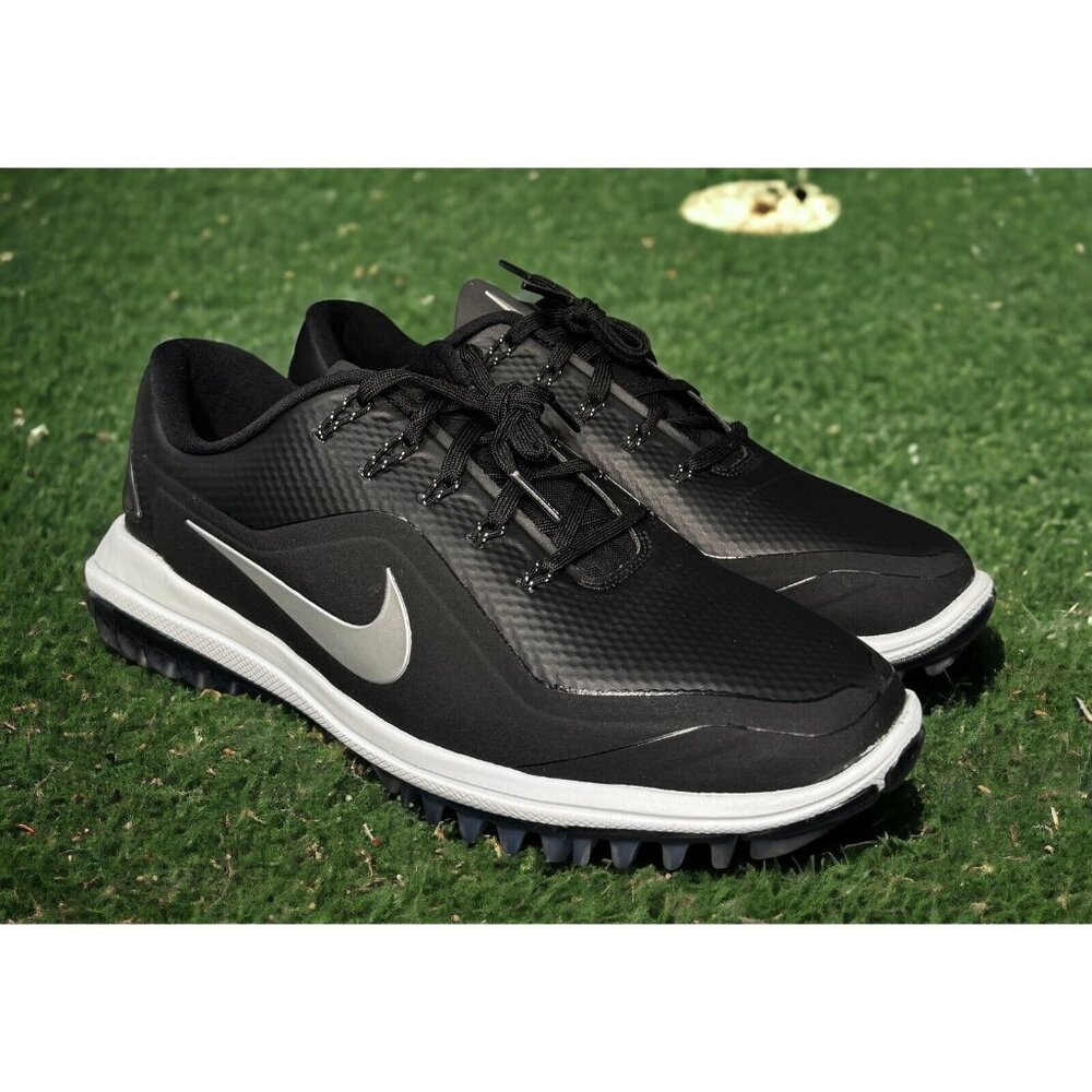 NIKE Lunar Control Vapor 2 Black Silver Golf Shoes 909084-001 Women's Size 8W